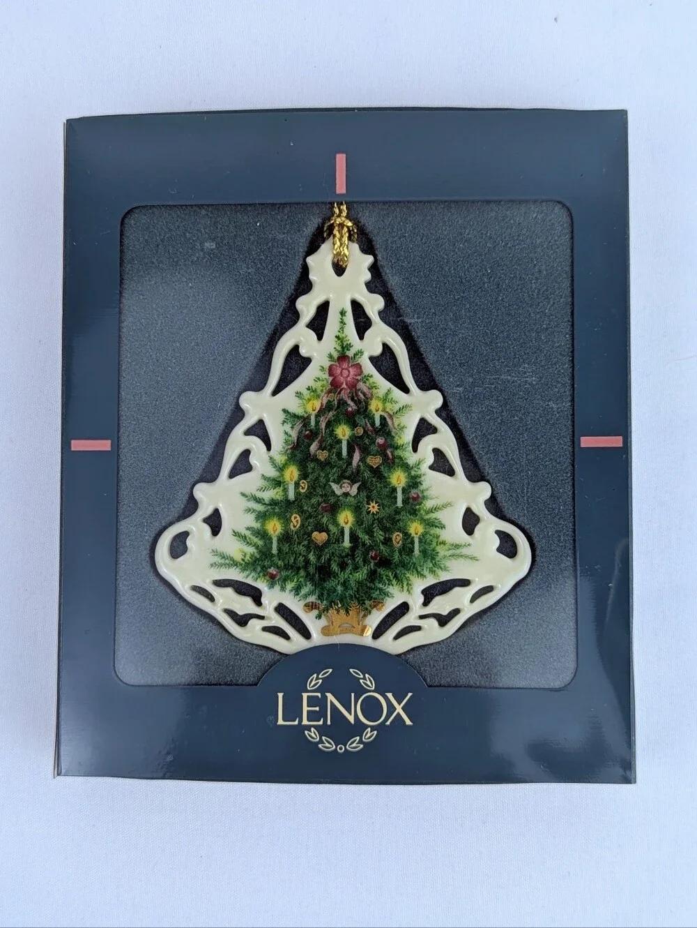 Lenox Victorian Lace Christmas Tree Porcelain Ornament